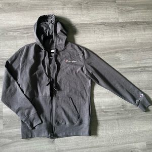 Gray Champion Zip-Up Hoodie